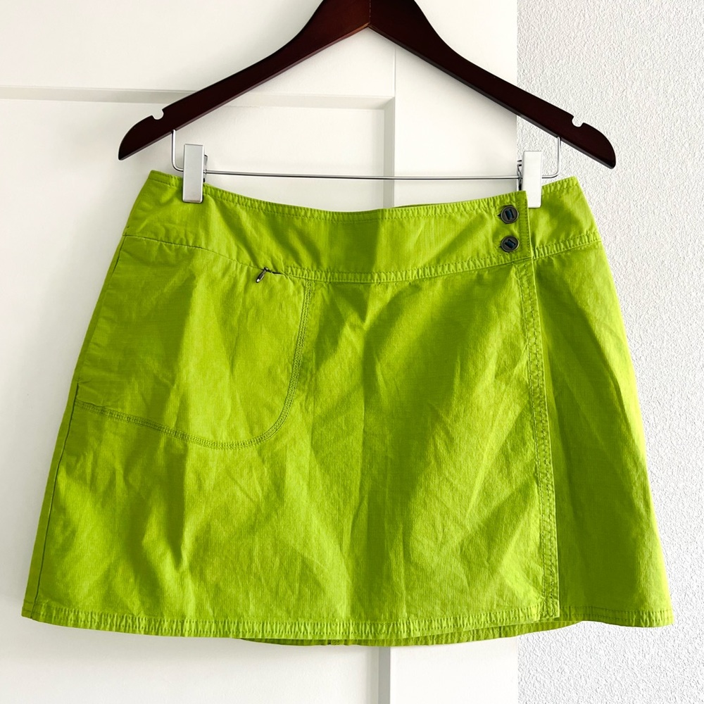 Title Nine Lime Green Mini Wrap Skirt